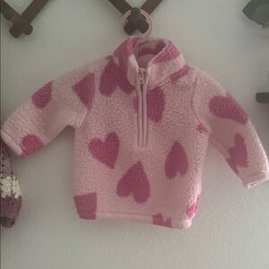 Carter's Pink Heart Fleece Hoodie